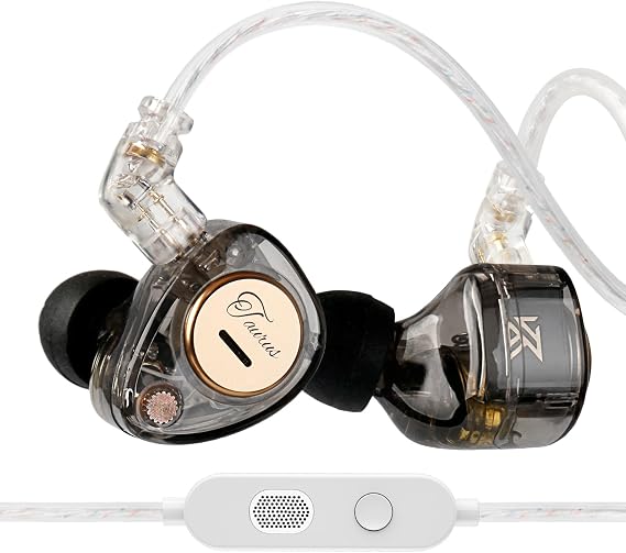 KZ Taurus In-Ear Monitor Headphones, Horizontal 2DD Gaming IEM Earphones Wired Earphones, Noise Cancelling Earbuds, Sound Localization for Singers, Musicians, Audiophile