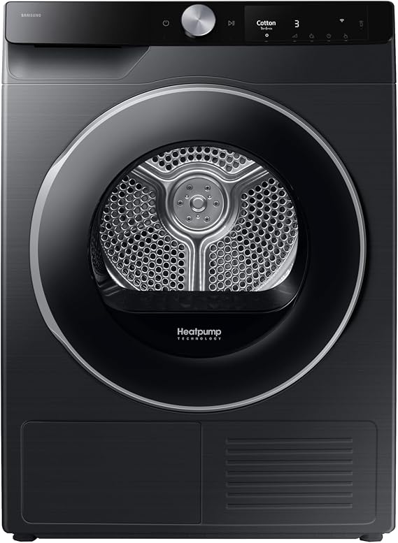 Samsung Series 7 DV90T6240LB/S1 with OptimalDry, Heat Pump Tumble Dryer, 9kg [Energy Class A+++]