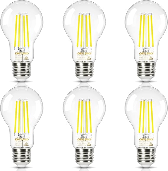 DiCUNO E27 LED Bulb A-Rated, 2.2W=40W, Warm White 2700K, 465LM, 6Pcs [Energy Class A]