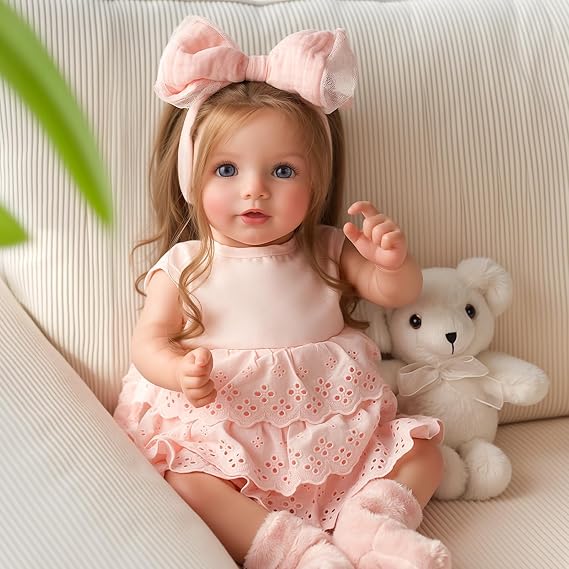 BABESIDE Reborn Dolls 20Inch Realistic Baby Doll with Long Hair & Soft Body
