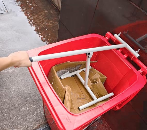 Wheelie Bin Compactor Manual Rubbish Press General Waste Compactor Bin Squasher Bin Booster Hand Tool Garden Bin & Recycling Bin Waste 240L
