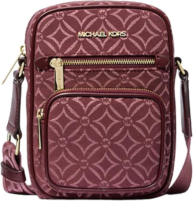 Michael Kors JET SET ITEM Metallic Logo Jacquard Cross Body Medium