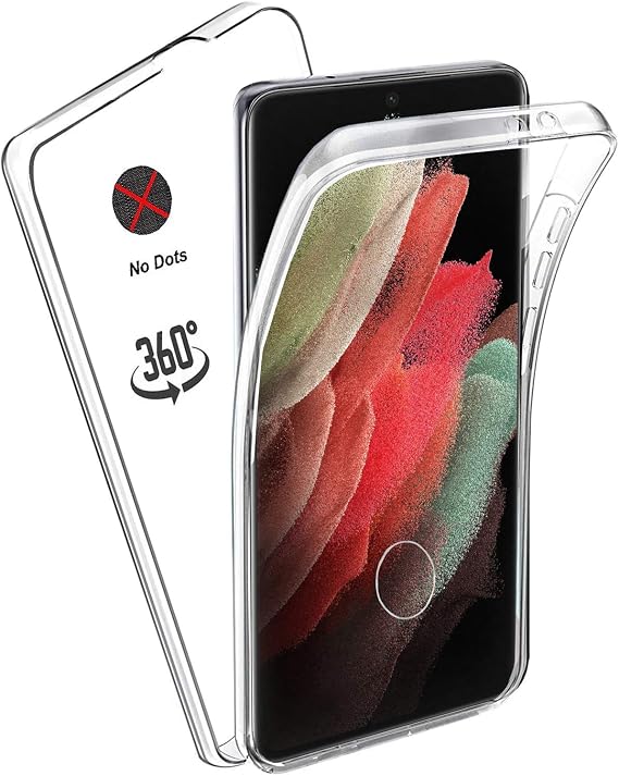 KP TECHNOLOGY Galaxy S21 Ultra Case - (360 Front + Back Protection) Full Complete Protection For Samsung Galaxy S21 Ultra (CLEAR)