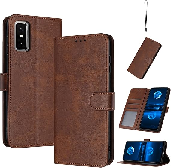 Compatible with Infinix GT30 Pro 5G Leather Case,Compatible with Infinix GT 30 Pro 5G X6873 Case PU Leather Phone Flip Cover Brown