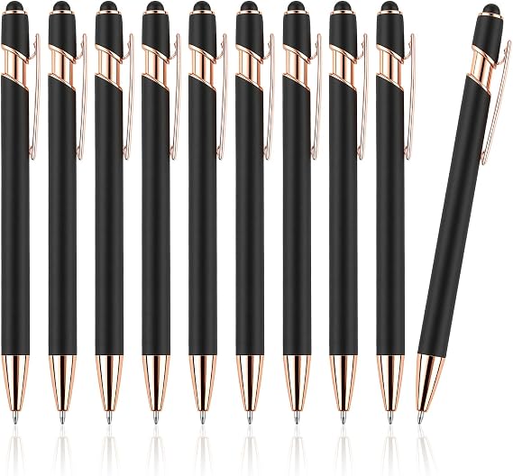 Ballpoint Pens, Retractable Ballpoint Pens, 10PCS Funny Pen Screen Touch Stylus Pen Writing Journaling Office Supplies Funny Gift