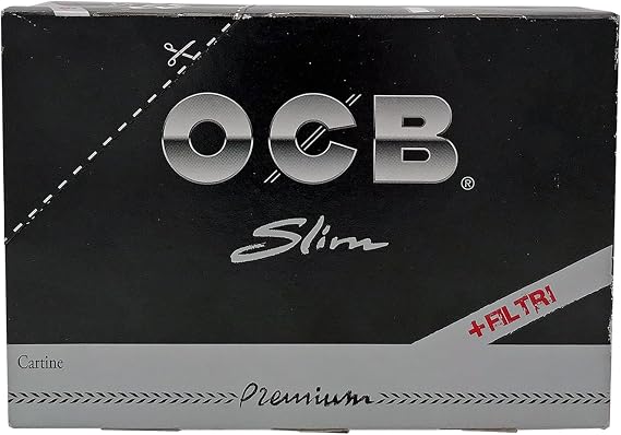OCB Black Premium Long Slim - 64 x Papers + 32 Tips