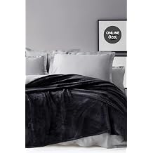 Yataş Olenna Single Wellsoft Blanket - Anthracite 150 x 220