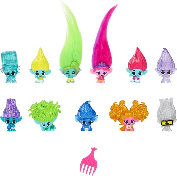 DREAMWORKS TROLLS Band Together Mineez Brozone + Friends Performance Pack - 11 Mineez 1.5" Collector Figures and 1 Accessory