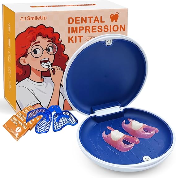 Custom Partial Dentures for Missing Teeth with Impression Kit (2 Teeth)