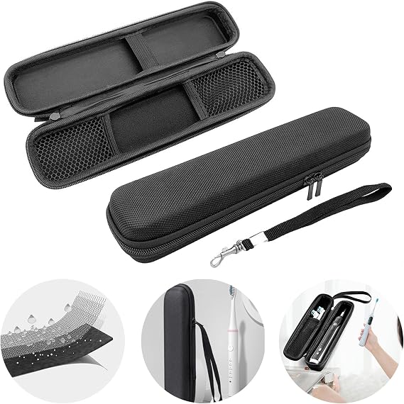 Electric Toothbrush Case Cover Holder Travel Accessories Universal, Black