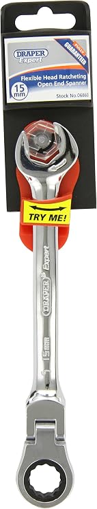 Draper Expert 06860 15mm O/E Flex Ratchet Spanner