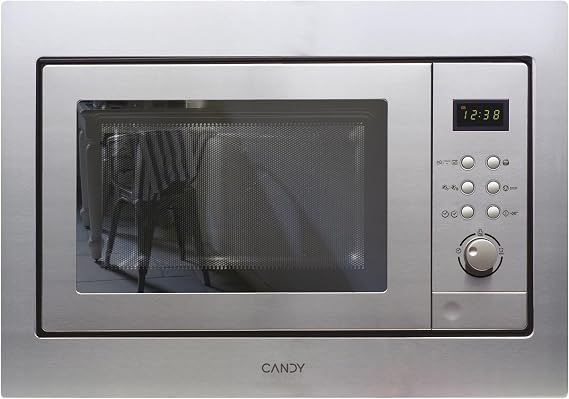 Candy MIC201EX, Microwave integrable with grill, 20L, Digital, With frame, 8 automatic programs, Turntable 24.5 cm, Defrost time and weight, 800W/1000W, Anti-Fingerprint Stainless Steel
