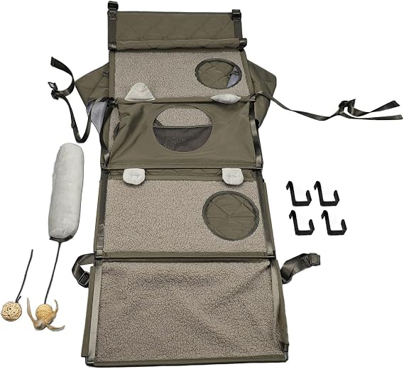 Door Mounted Cat Climber Foldable Multifunctional Cat Tower Bed Furniture with Detachable Pillow and Bell Toy for Indoor Cats Space Saving Vertical Cat Tree for Small Medium Large