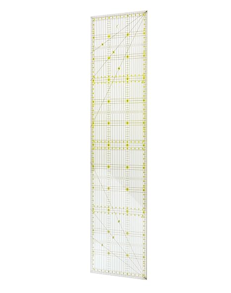 QWORK 15 x 60 cm ruler sewing with angle indicators precise sewing ruler for quilting sewing and patchwork