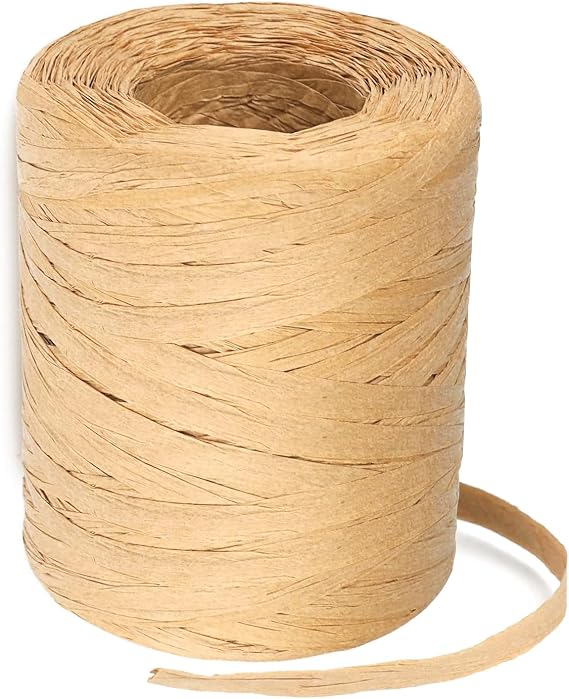 Raffia Paper Ribbon, 200m Raffia Ribbons for Gift Wrapping Paper Craft Packing String Twine Ribbon for Craft DIY Decoration Weaving Gardening