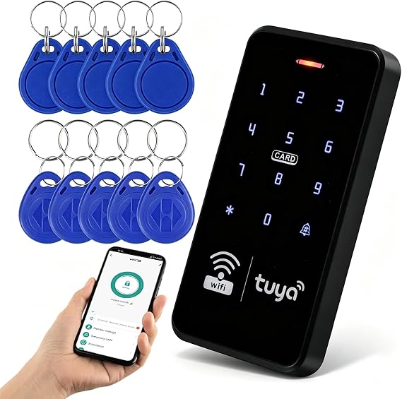 Wireless WiFi TUYA Access Control System,Access Control Keypad,10PCS Keyfob