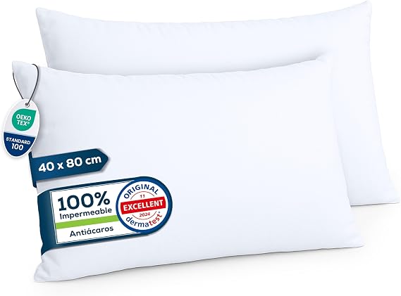 Sensalou Set of 2 Waterproof Pillow Covers 40 x 80 cm - Protector