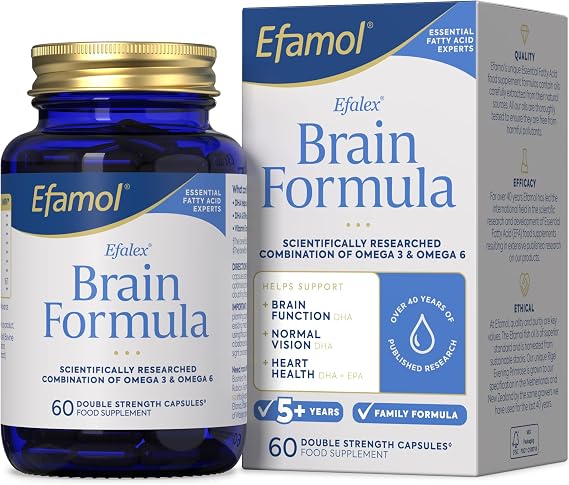 Efamol Efalex Brain Formula | Omega 3 Fish Oil Capsules | 60