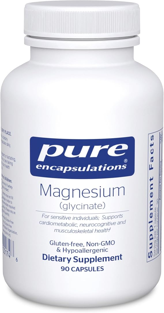 Pure Encapsulations Magnesium Bisglycinate | Energy | 90 Capsules