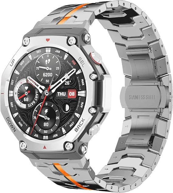 Metal Strap for Amazfit T-Rex 3 - Titanium Orange