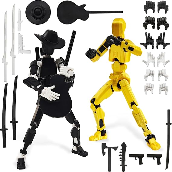 Titan 13 Action Figure 2pcs 3D Print Action Figure with Sword and Axe for Collectors Display and Gift Assembled