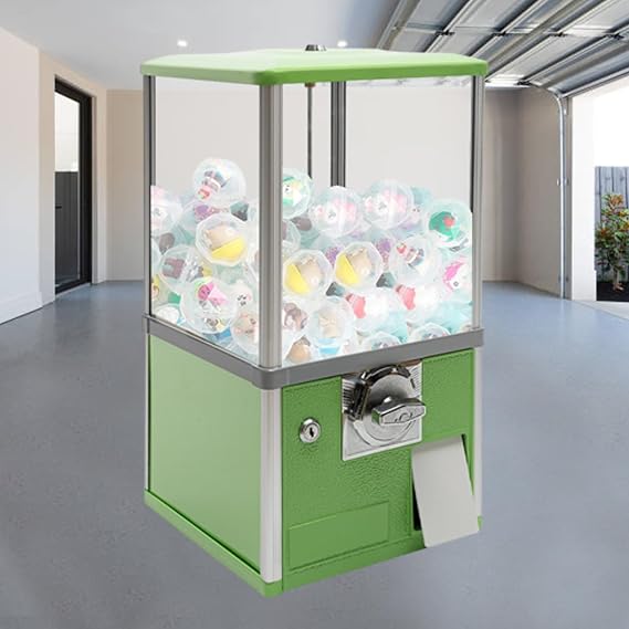 Snacks Candy Vending Machine, Gum Ball Twister Machine, Commercial Capsule Toy Vending Equipment, For Game Stores, Retail Stores, Cinemas, Bookstores,Green