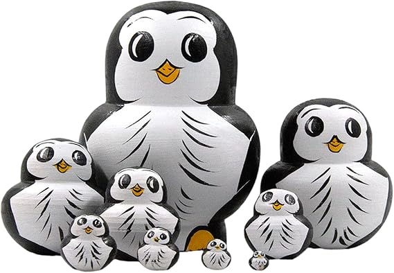 Russian Nesting Dolls 10 Pieces Hand Painted Toy Traditional Matryoshka Dolls Traditional Russian Stacking Nesting for Adults