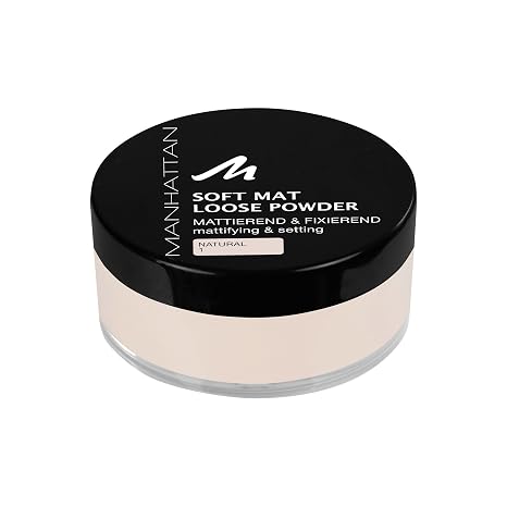 Manhattan Soft Mat Loose Powder Loses Puder zum Mattieren und Baken des Teints Farbe Natural 1 1 x 20g 20 g (1er Pack)