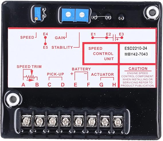 Generator Speed Controller Electronic Universal Engine Governor Control Board 12 24VDC Fast Accurate Response Easy Install Prevent Reverse Voltage Wide Speed Range Reliable