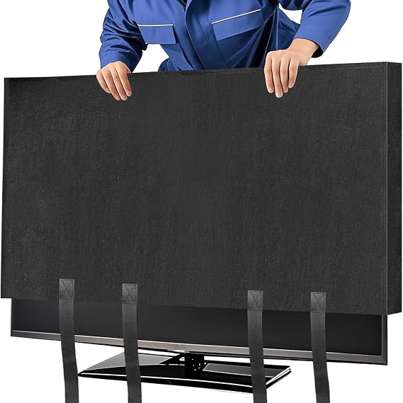 TV Moving Box 65 Inch Full Protection TV Cover ideal for Moving with Adjustable Straps Felt Dust & Scratch Protector ideal for 60 65 Inch Flat Screen TVs During & Storage