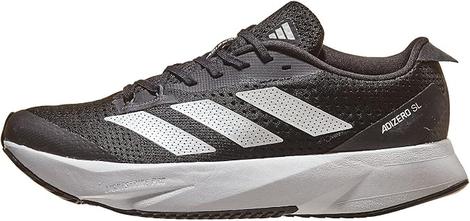 adidas Womens Adizero SL W Shoes, Black/White/Carbon, 8