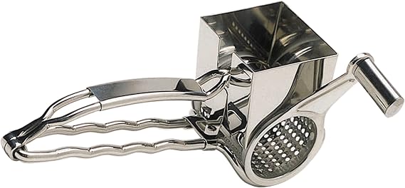 MasterClass Deluxe Stainless Steel Rotary Cheese Grater, Silver