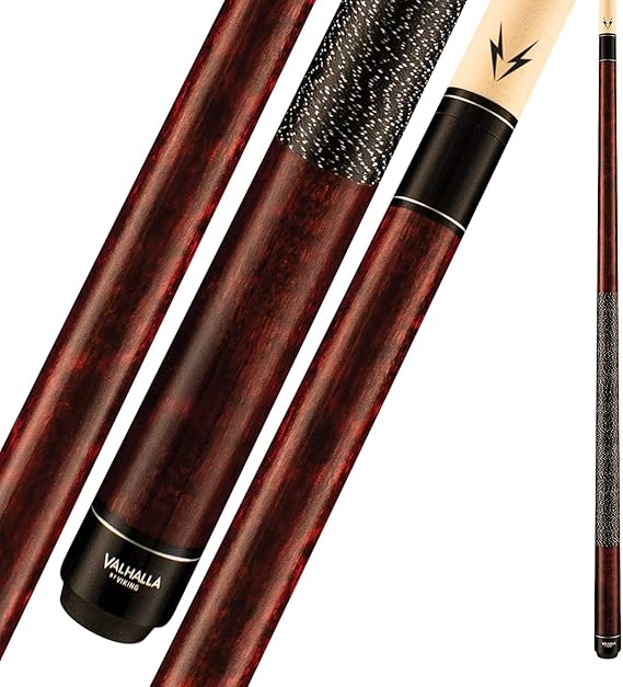 Valhalla VA120 Viking 2 Piece Pool Cue Stick, Mahogany Stain, Irish Linen Wrap, 20.5oz
