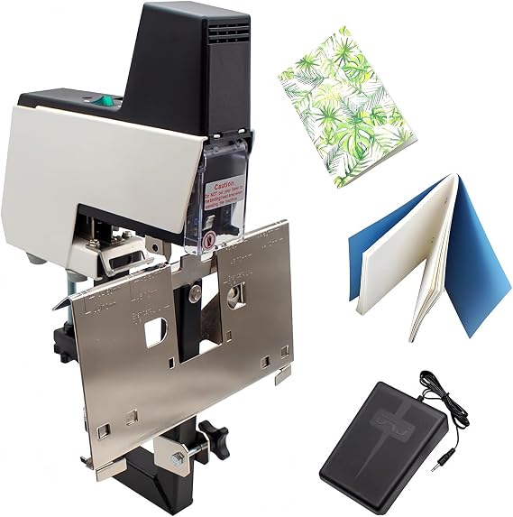 Automatic Electric Saddle Stapler with Pedal, 106 Rapid Stapler Binder Machine, Adjustable Thickness 100mm 1-9 Levels Of Intensity Adjustable 2-40 Sheets with Pedal
