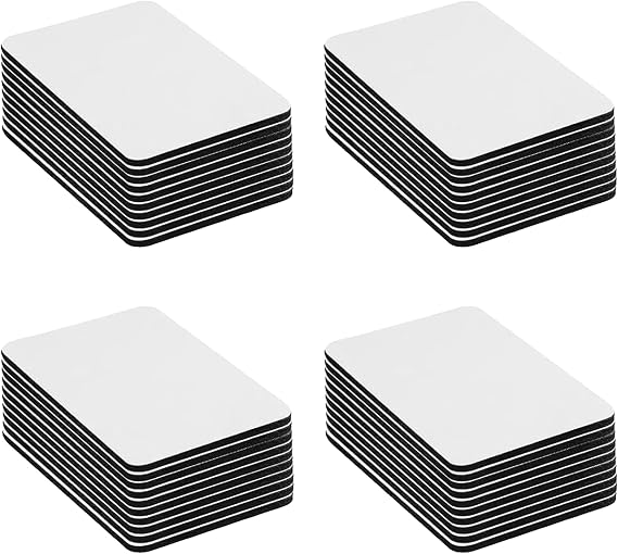 Promosyonca Ekstra Güçlü Siyah Yapışkanlı Cırt Cırt Bant, 6x4 cm, 2mm Kalınlık, Kendinden Yapışkanlı Yüzey, Halı Kaydırmaz (40)