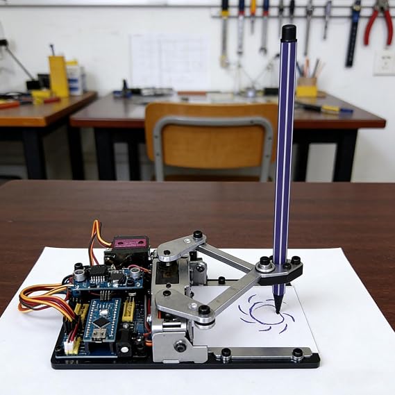 Pen Plotter Writing Robot, App Controlled, DIY Smart Drawing Robot Kit, User Assembly, Open Source Programming Companion, Student Programming Learning Kit, for Creative Painting Activities
