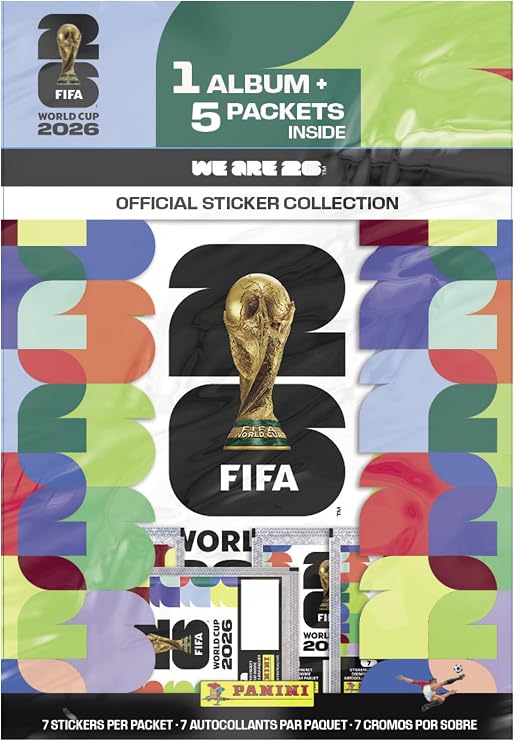 2026 Panini FIFA Dünya Kupası Çıkartması Başlangıç Paketi – Resmi Albüm + 5 Çıkartma Paketi – Lisanslı Turnuva Koleksiyonu