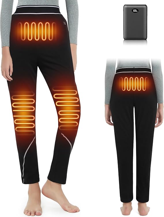 FERNIDA Women Heated Leggings Warm Fleece Lined Heated Base Layer Trousers