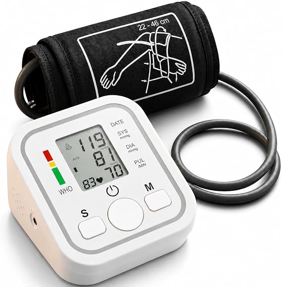 IndoTeam Blood Pressure Monitor, Large 22–46cm Adjustable Cuff for Home Use