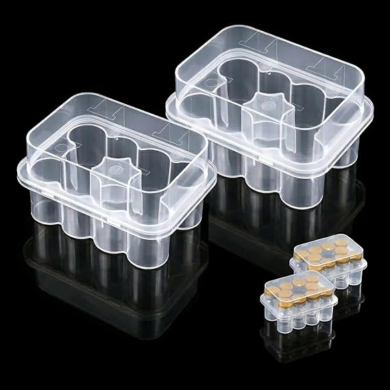 2Pcs Peptide Case, Peptide Storage Case, 10-Slot 3ml Vial Holder Rack, Vial Compatible, Sturdy Container for Sample Storage & Lab Organizing