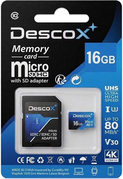 DescoX Micro SD Card 256GB with SD Adapter Class 10 High Speed TF Card