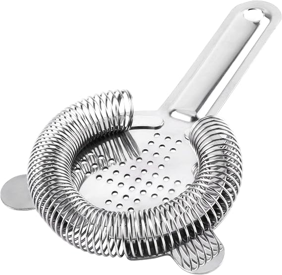 2Pcs Stainless Steel Cocktail Strainer Bar Strainer