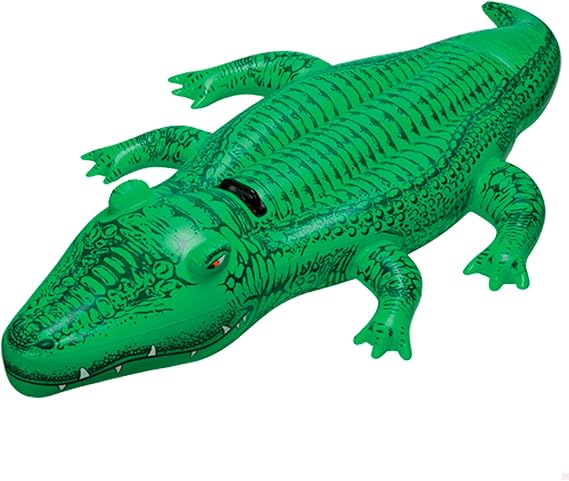 Intex Crocodile Inflatable Aquatic Pool Mat with 1 Handle, 168 x 86 cm (58546)