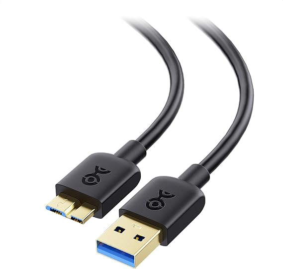 Cable Matters Micro USB 3.0 Cable, USB 3.0 to Micro B Cable, 0.5m, Black