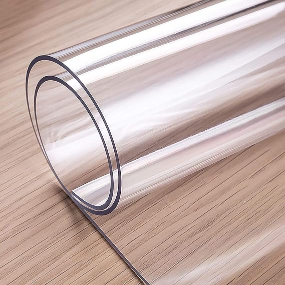 Aysan | 2.4mm | Şeffaf PVC Masa ve Masa Örtüsü Koruyucu | Masa Pedi | Koruyucu Mika | Asetat Masa Örtüsü | (En: 120cm, Boy: 50cm)