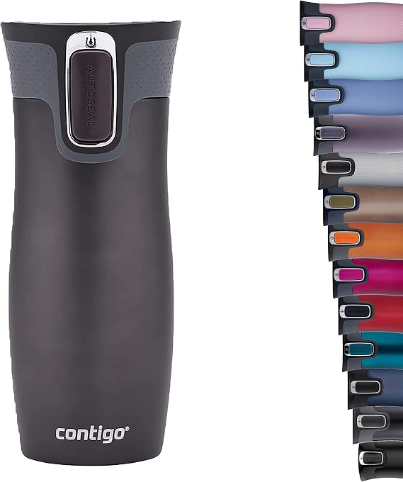 Contigo West Loop Autoseal Insulated Tumbler Stainless Steel Coffee Thermos Tumbler BPA Free Leakproof Travel Tumbler with Easy Clean Lid, Keeps Hot Up to 5 Hours, 16 oz