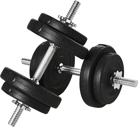 HOMCOM 20/30KG Adjustable Weights Dumbbells Set, Dumbbell Hand Weights