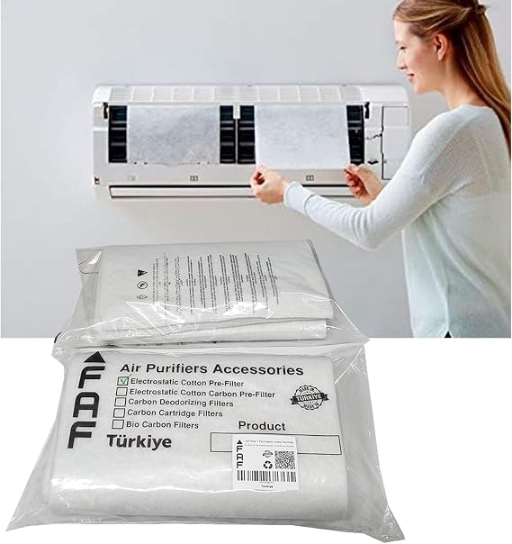 Faf Fresh Air Filter Tüm Klimalar İçin Uyumlu Elekrostatik Gümüş İyonlu Klima Filtresi 10 Adet