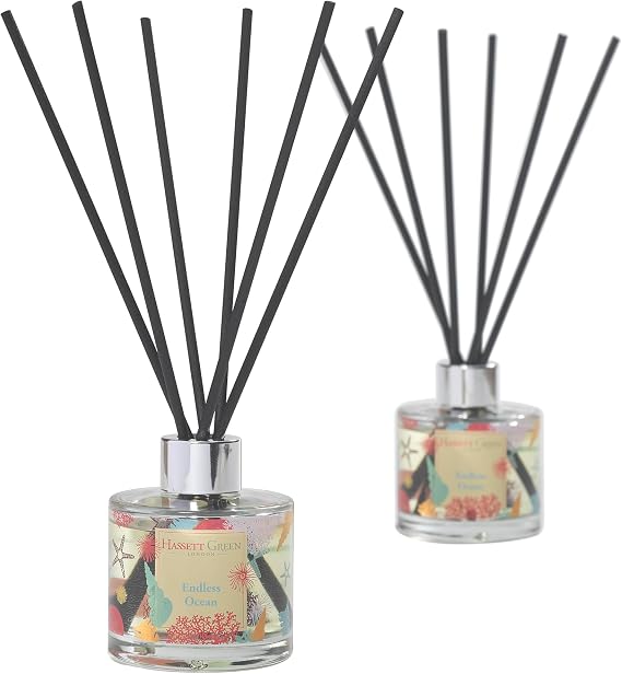 Hassett Green London - Endless Ocean - Reed Diffuser Duo Set - 2 x 125ml - Reduced Packaging
