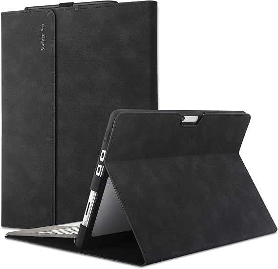 Microsoft Surface Pro 8 Standlı Koruyucu Kılıf, 13 İnç Ultra İnce Hafif İş Portföyü Klavye Kılıfı ile Uyumlu
